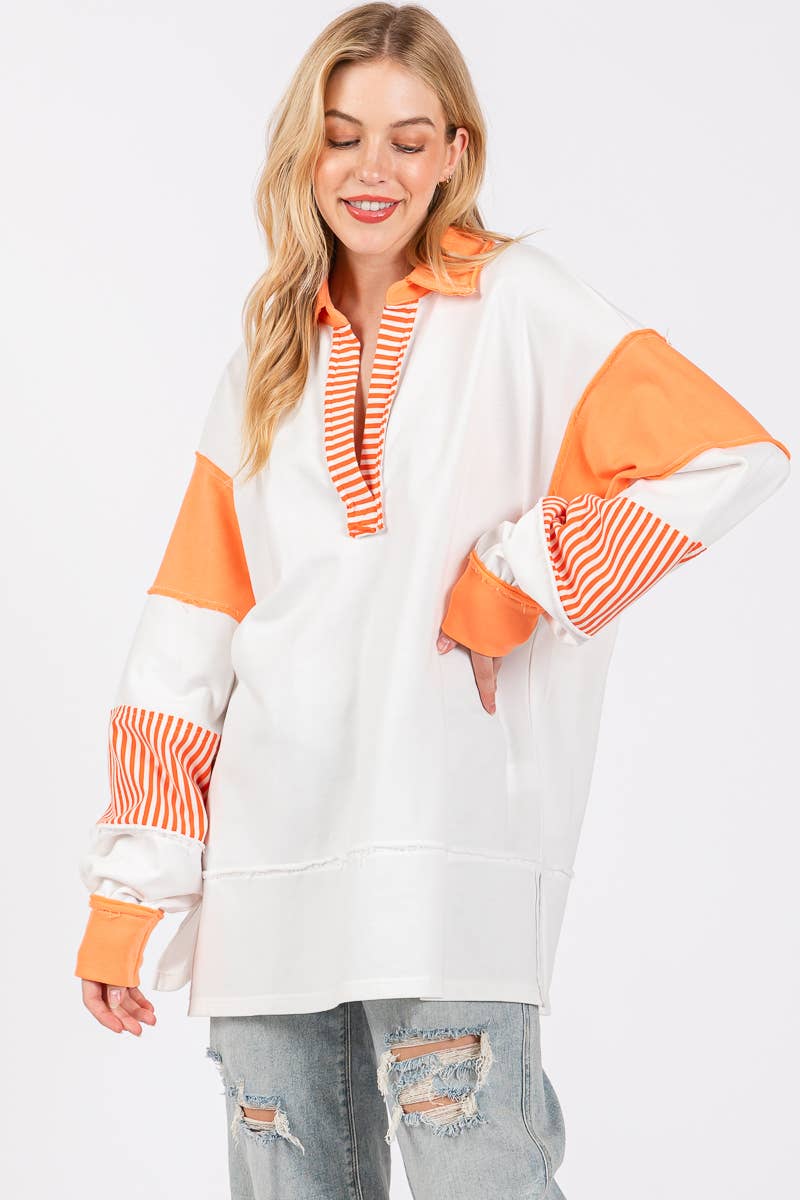 Varsity Stripe Game Day Pullover