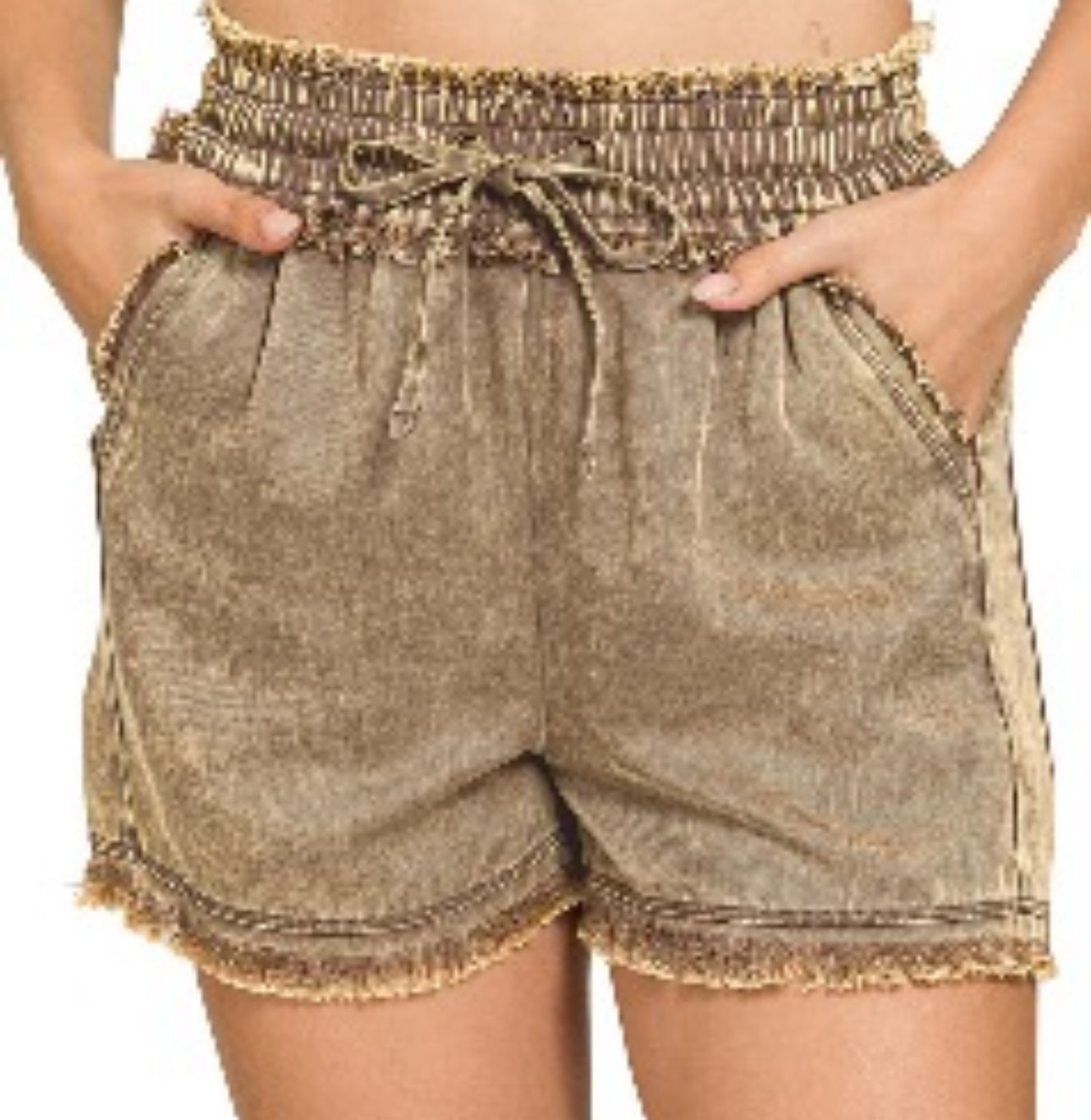 TENCEL MINERAL WASHED SHORTS