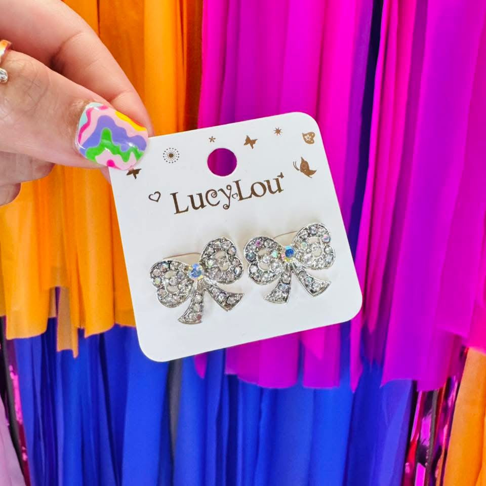 Silver Diamond Studs