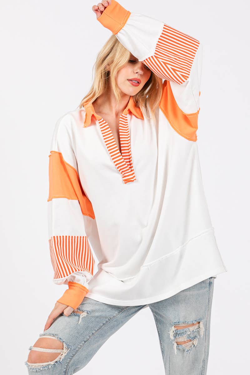 Varsity Stripe Game Day Pullover