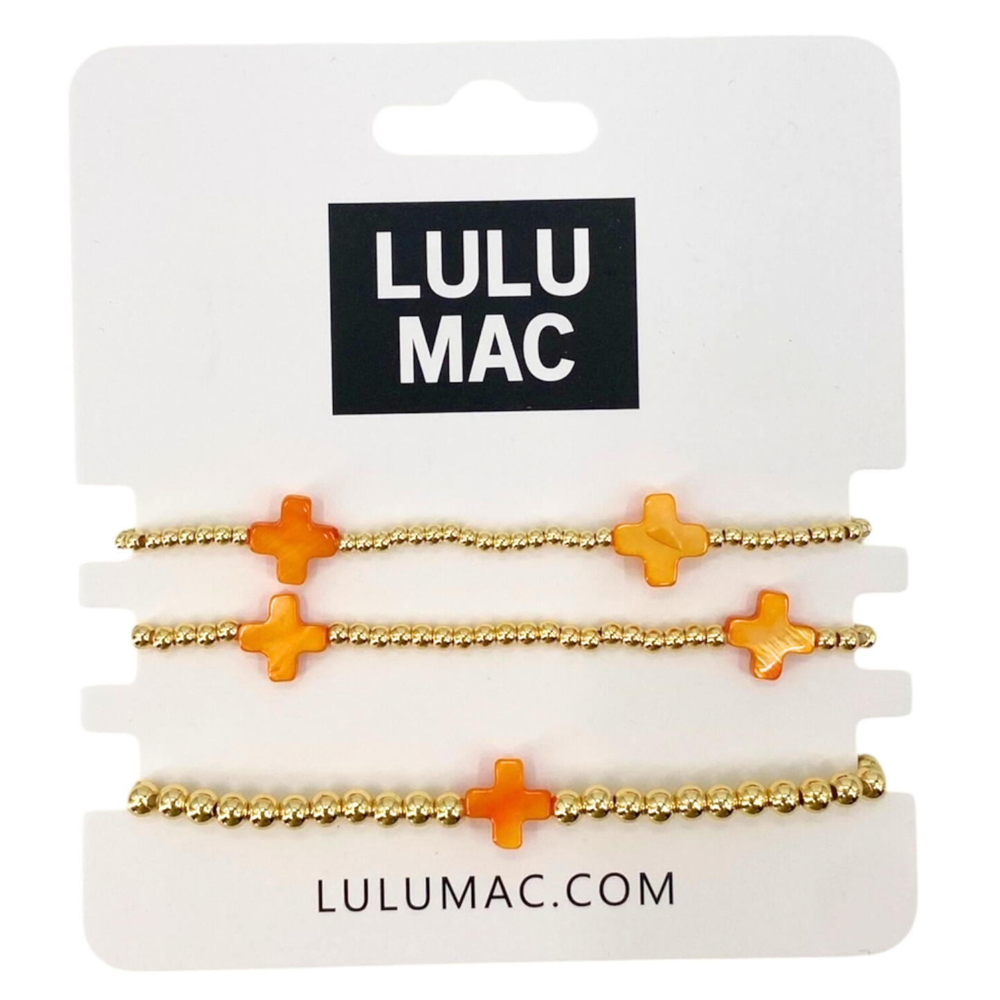 Lulu Mac ORANGE Bracelet Set