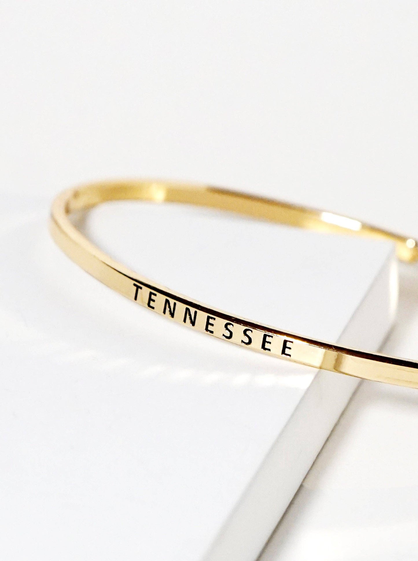 Tennessee Engraved Inspirational Bangle Bracelet
