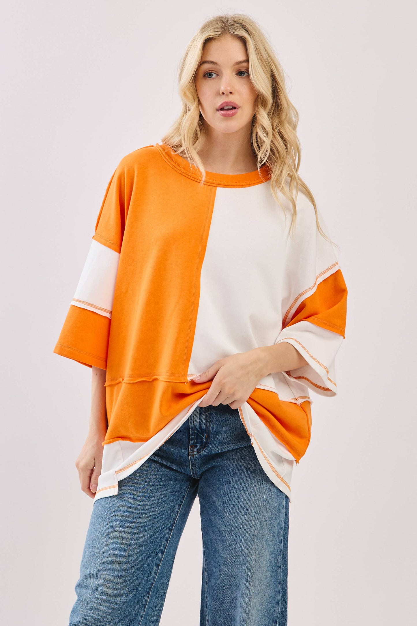 Oversized Color Block Gameday Tee