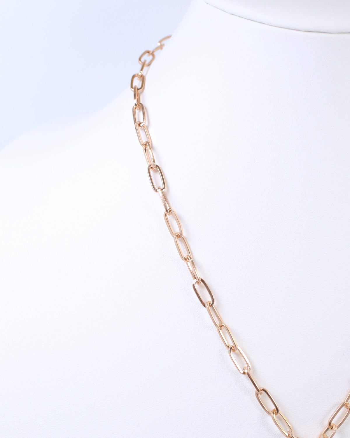 Terrace Circle Drop Toggle Necklace Orange