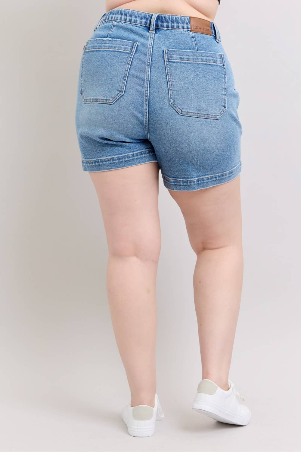 JUDY BLUE HW Vintage Wash Jogger Shorts