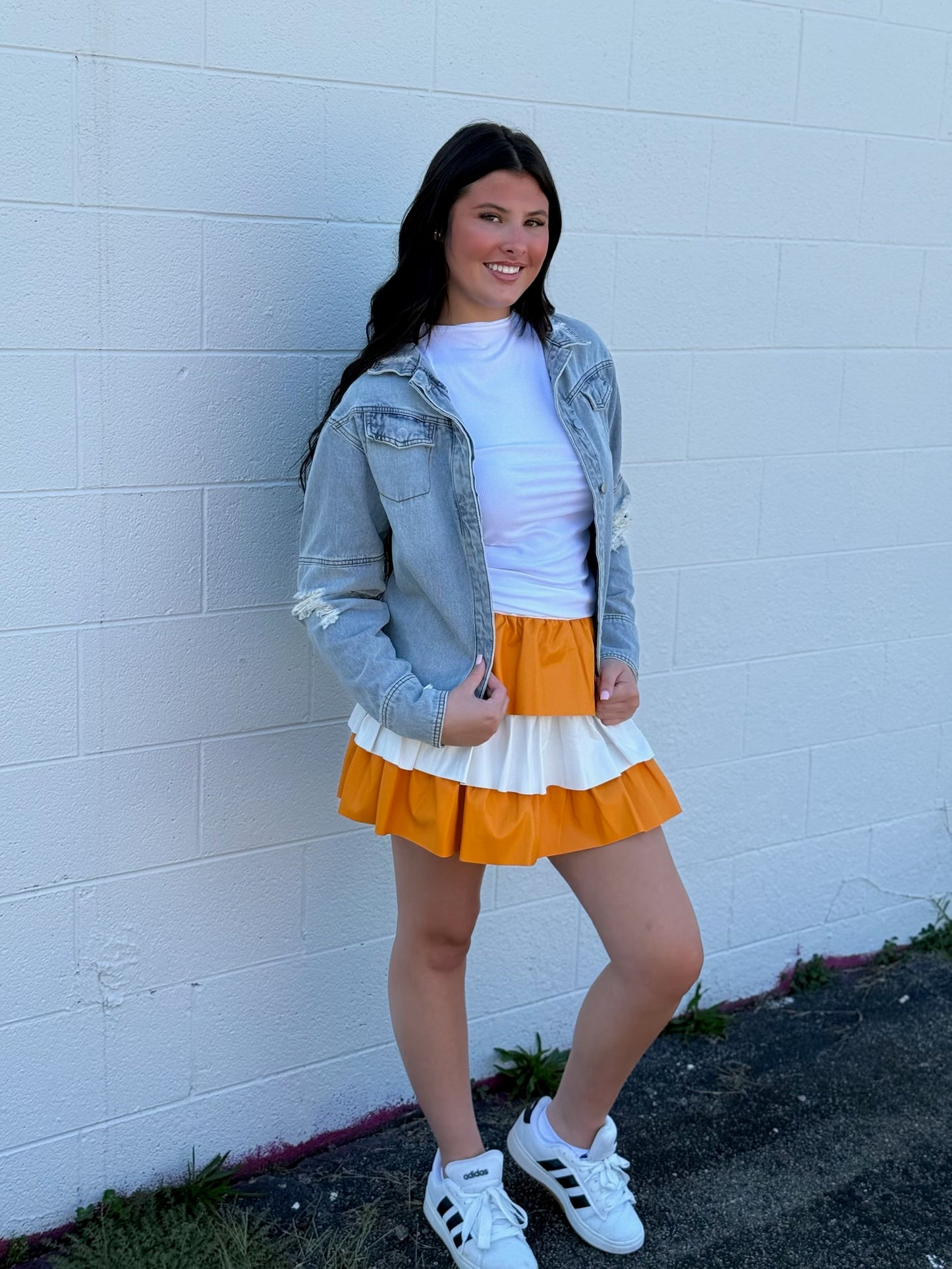 Distressed Light Denim Jacket