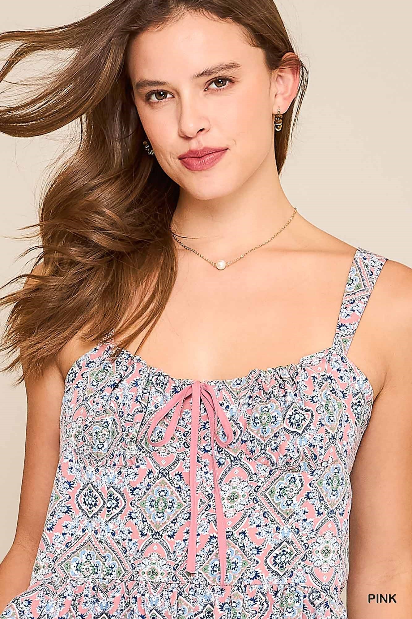 Abstract Print Midi Dress