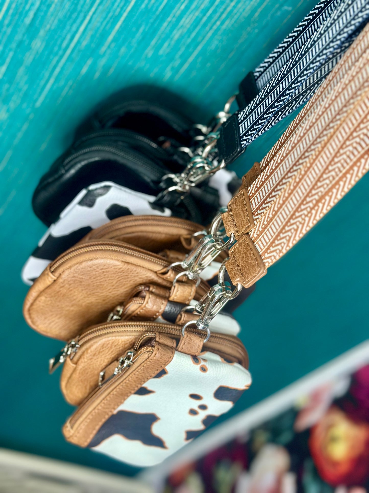 Cow Print Wristlet