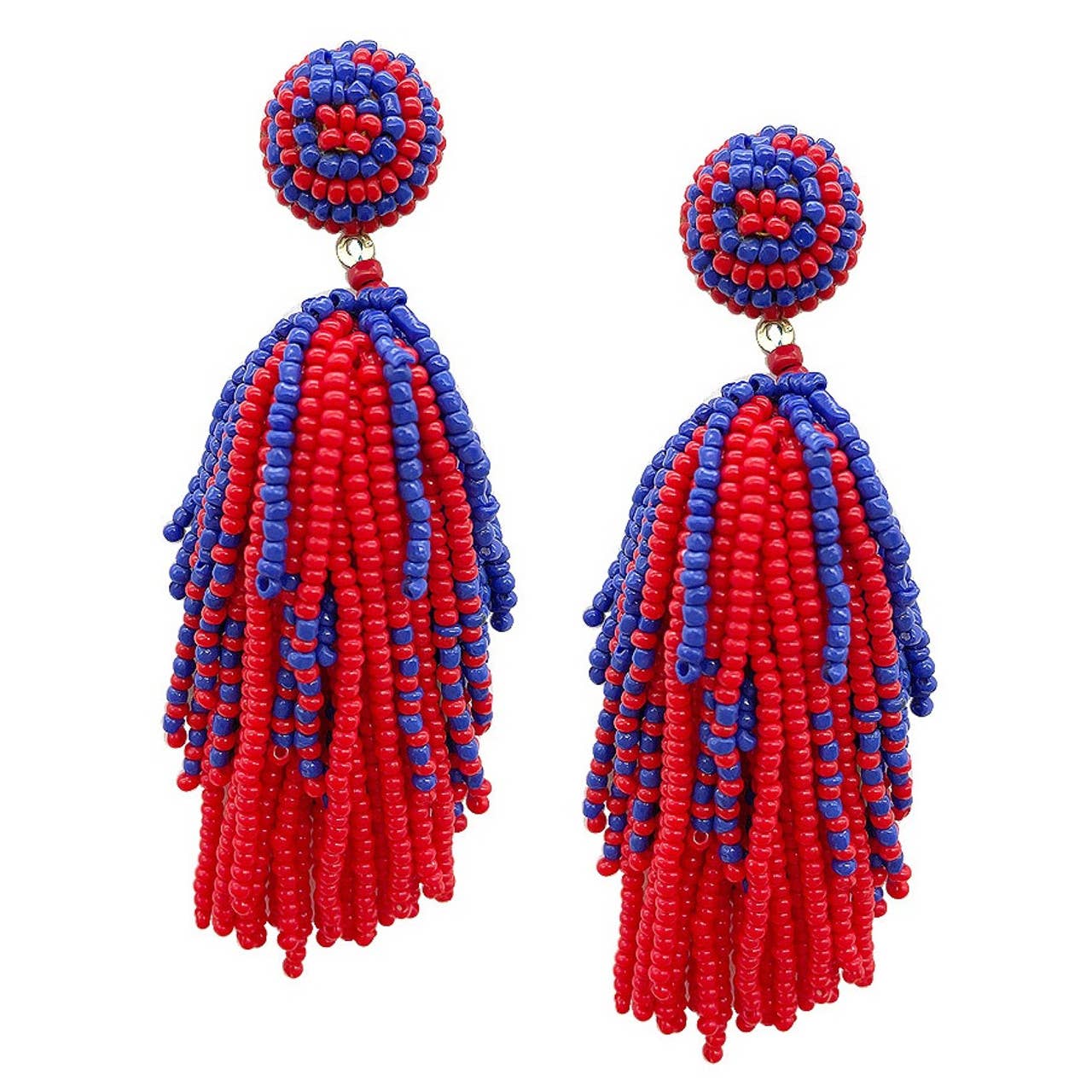 Beaded tassel earrings