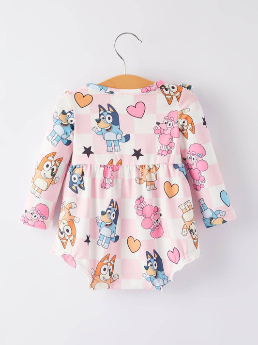 Baby Girls Bluey Print Romper