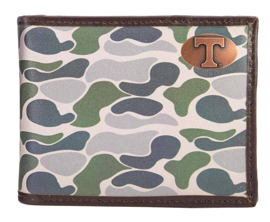 Tennessee Vols Men's Bifold Old School Camo Leather Wallet