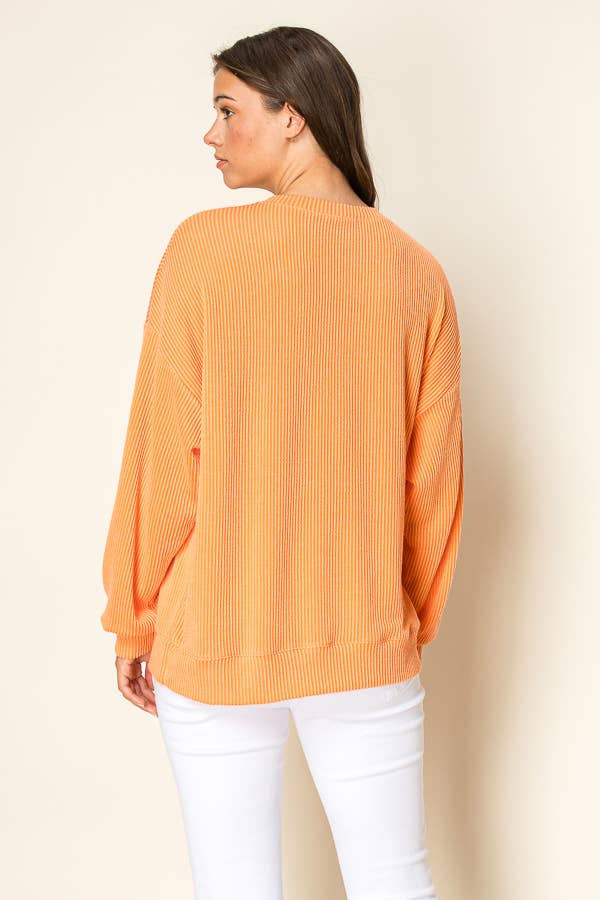 Ribbed ColorBlock Gameday Sweater