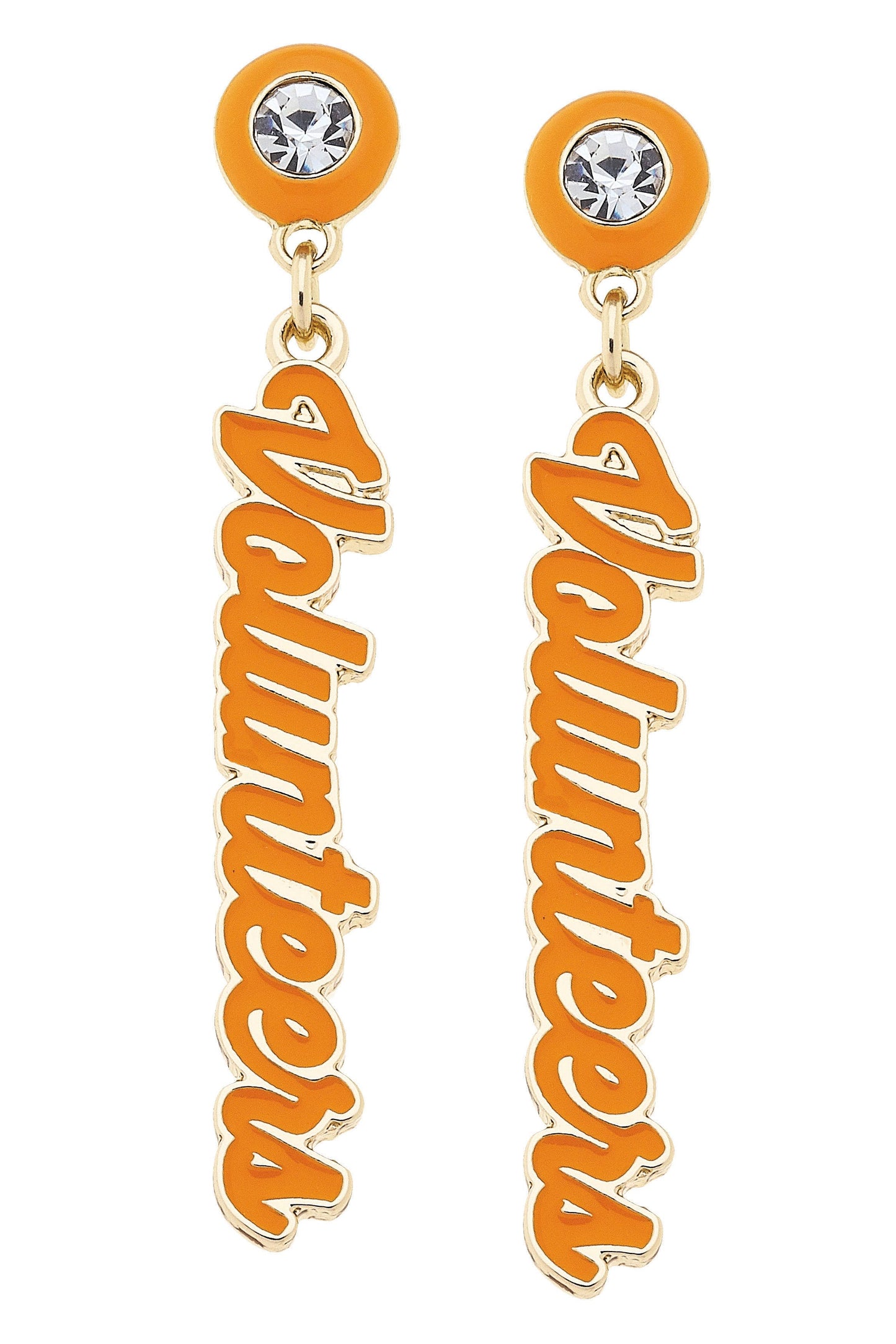 Tennessee Vols Autograph Enamel Earrings in Orange