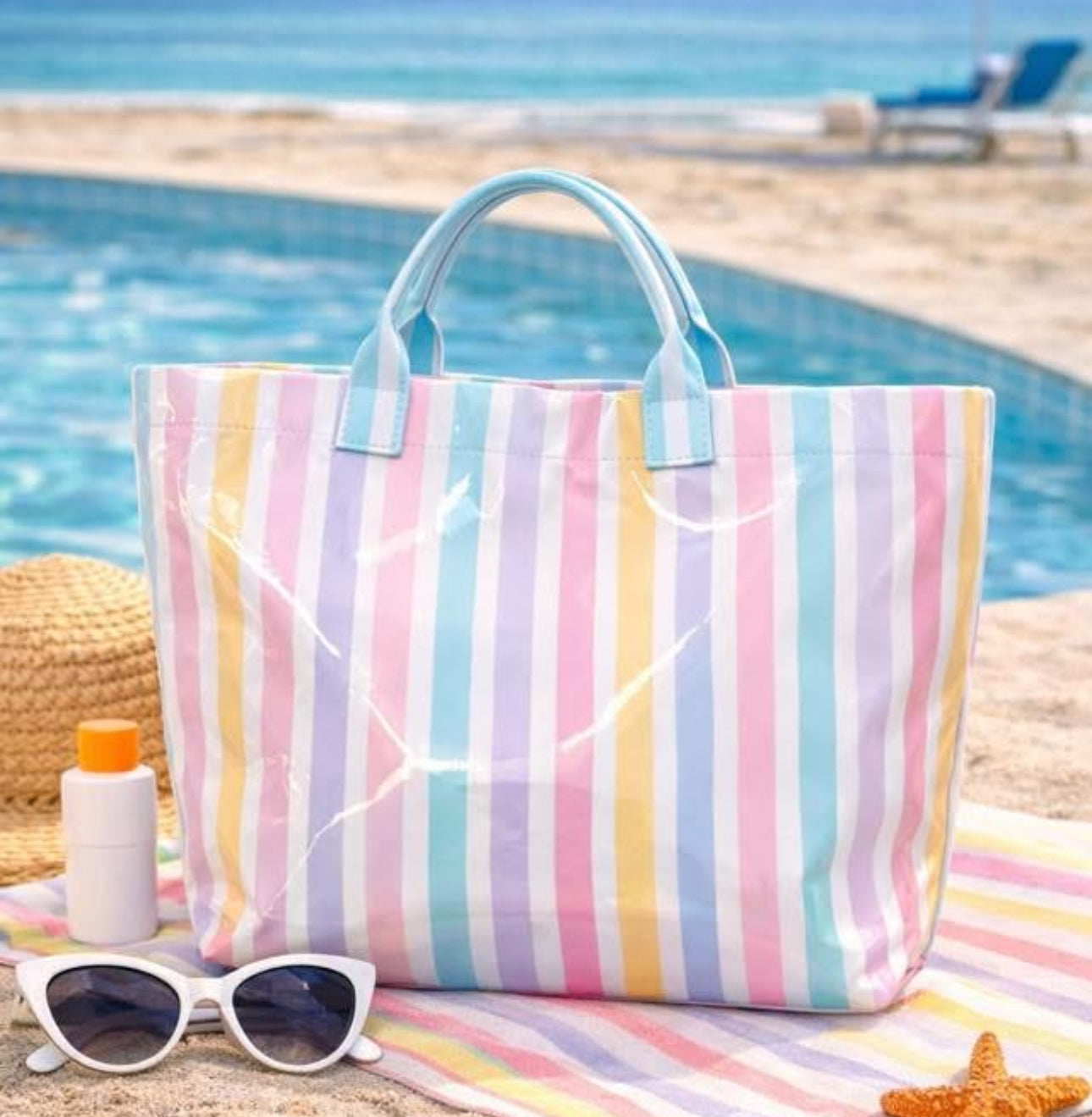 Cabana Striped Tote Bag