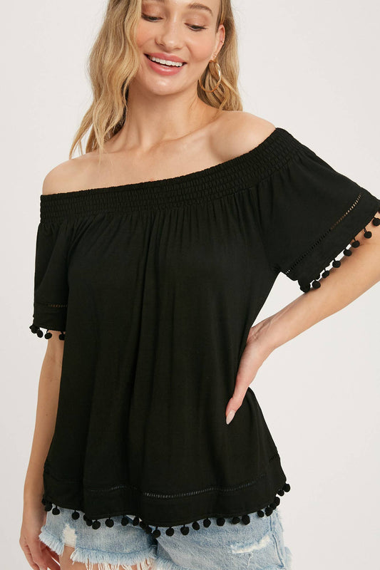 POM POM TRIM TOP