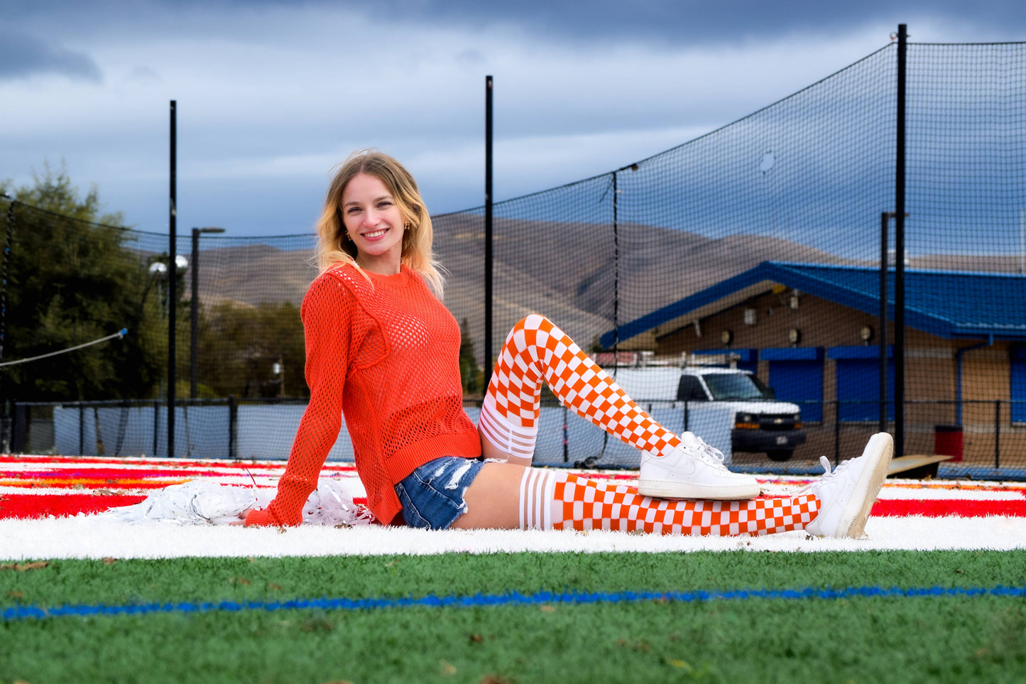 Stockings - Orange & White Game Day Socks - Tennessee Vols