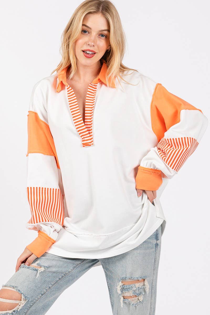 Varsity Stripe Game Day Pullover