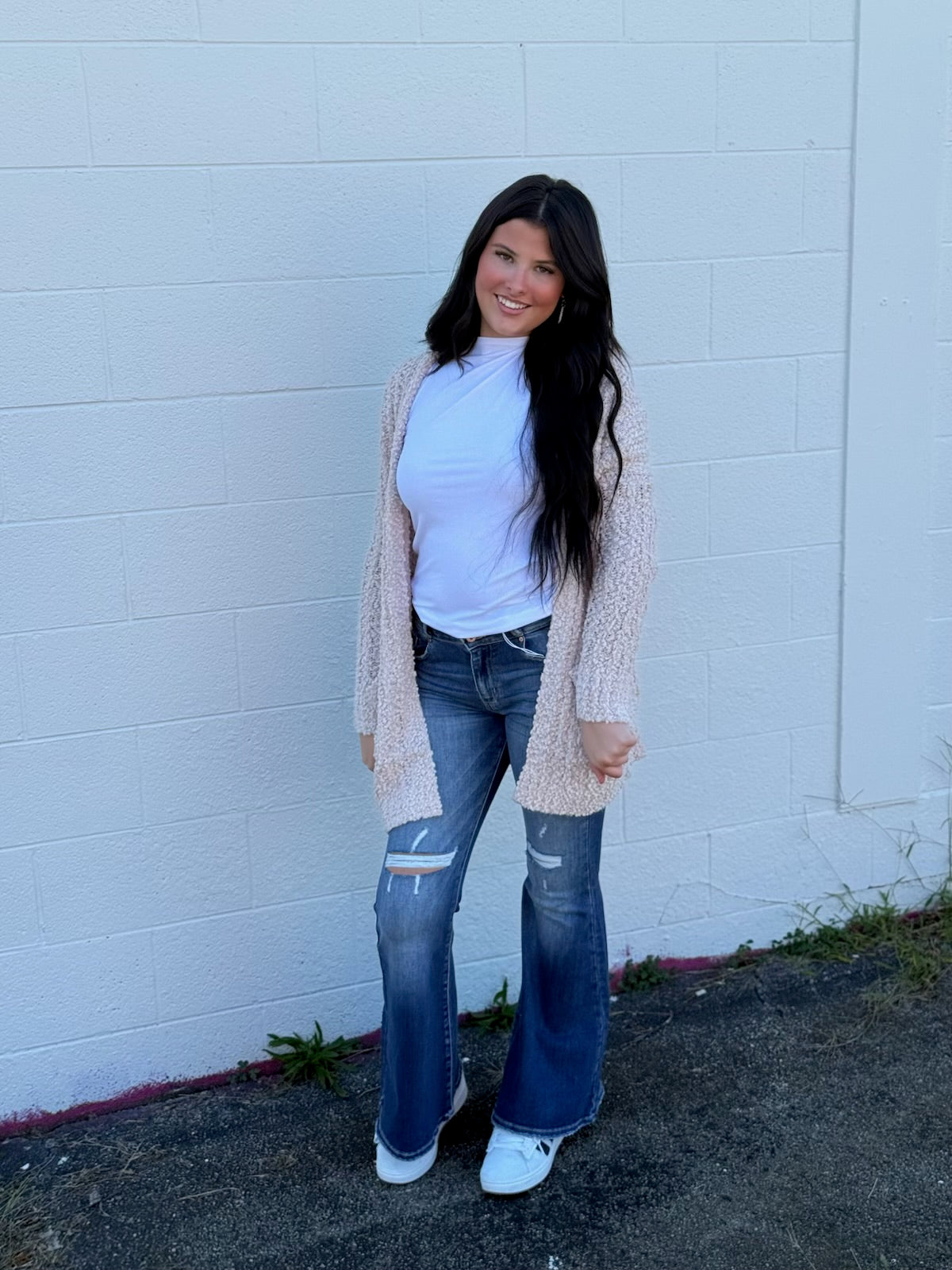 Soft Popcorn Knit Cardigan