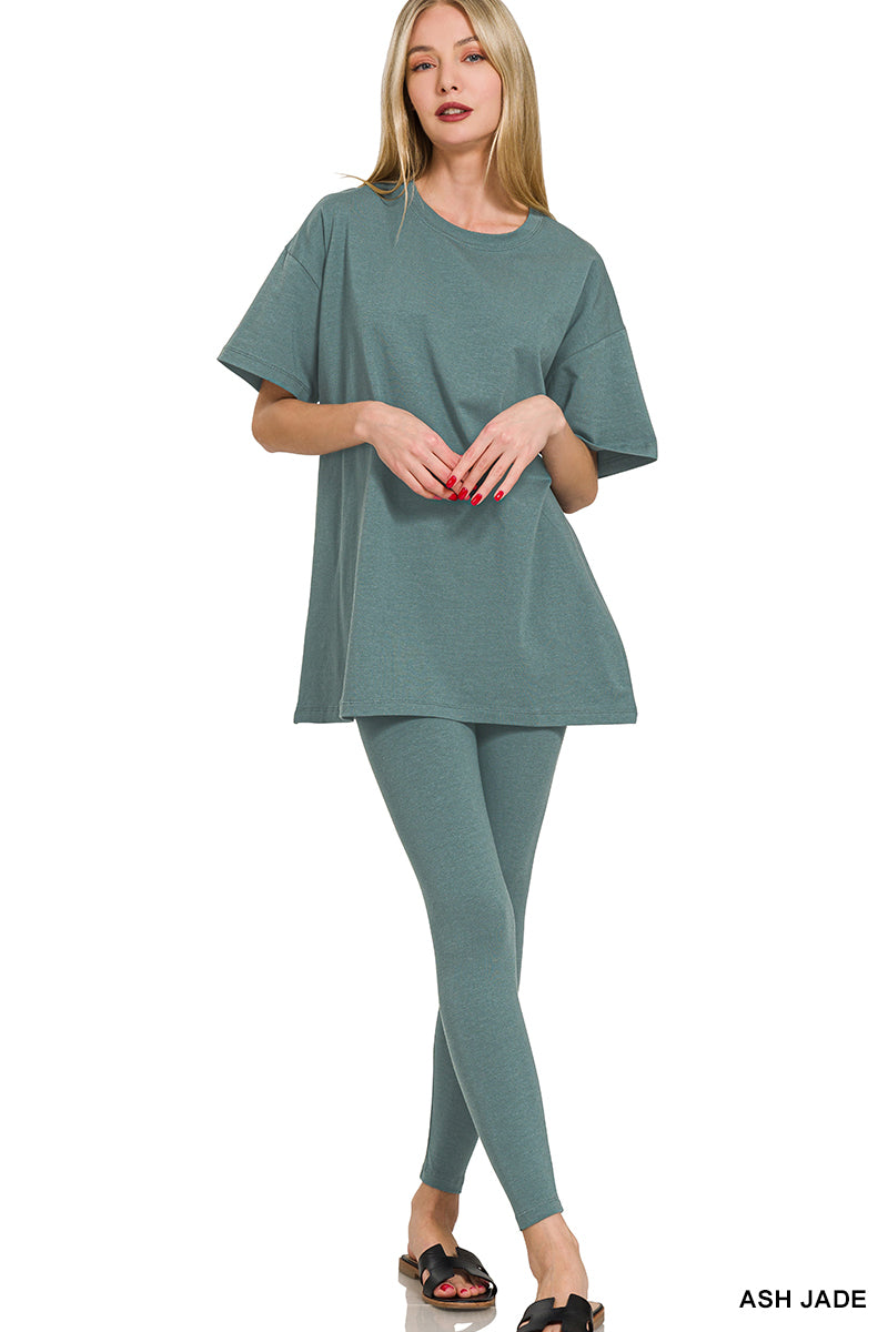 Round Neck Top & Legging Set