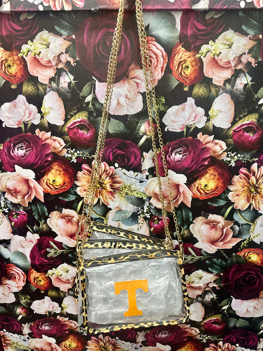 Leopard Crossbody Power T Gameday Bag