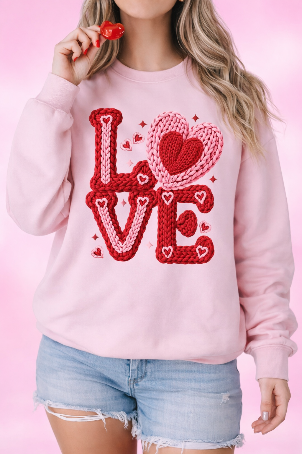Crochet Love Sweatshirt