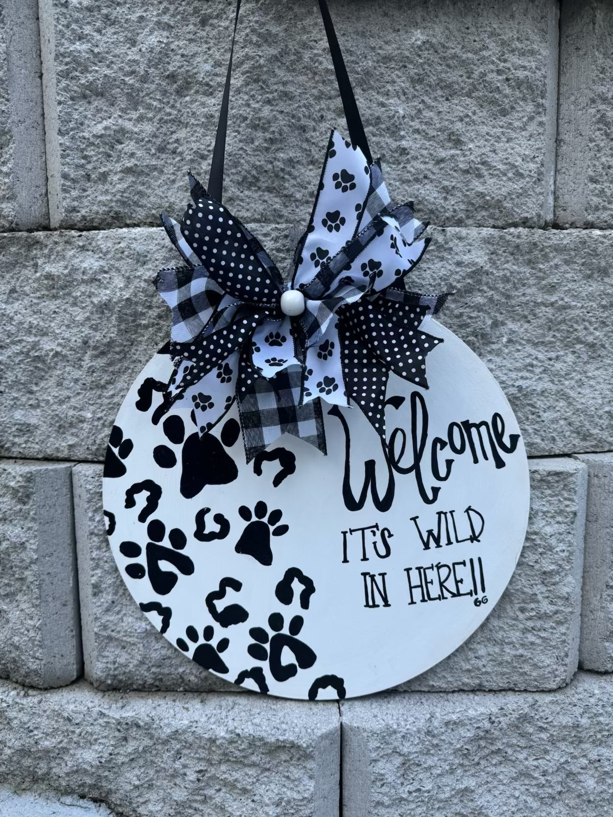 Welcome It's Wild Door Hanger