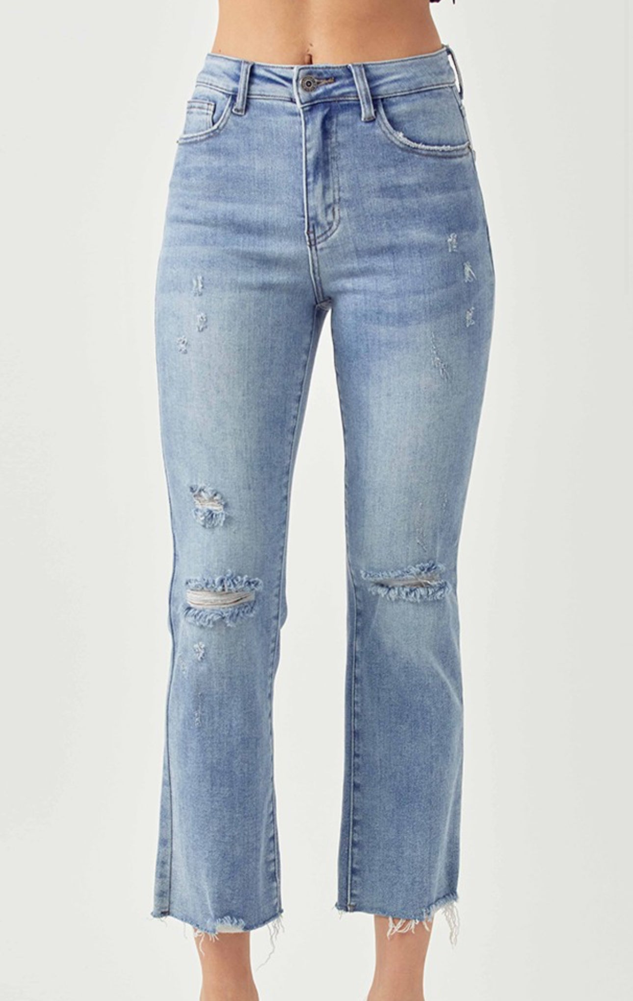 RISEN High Rise Vintage Washed Jeans