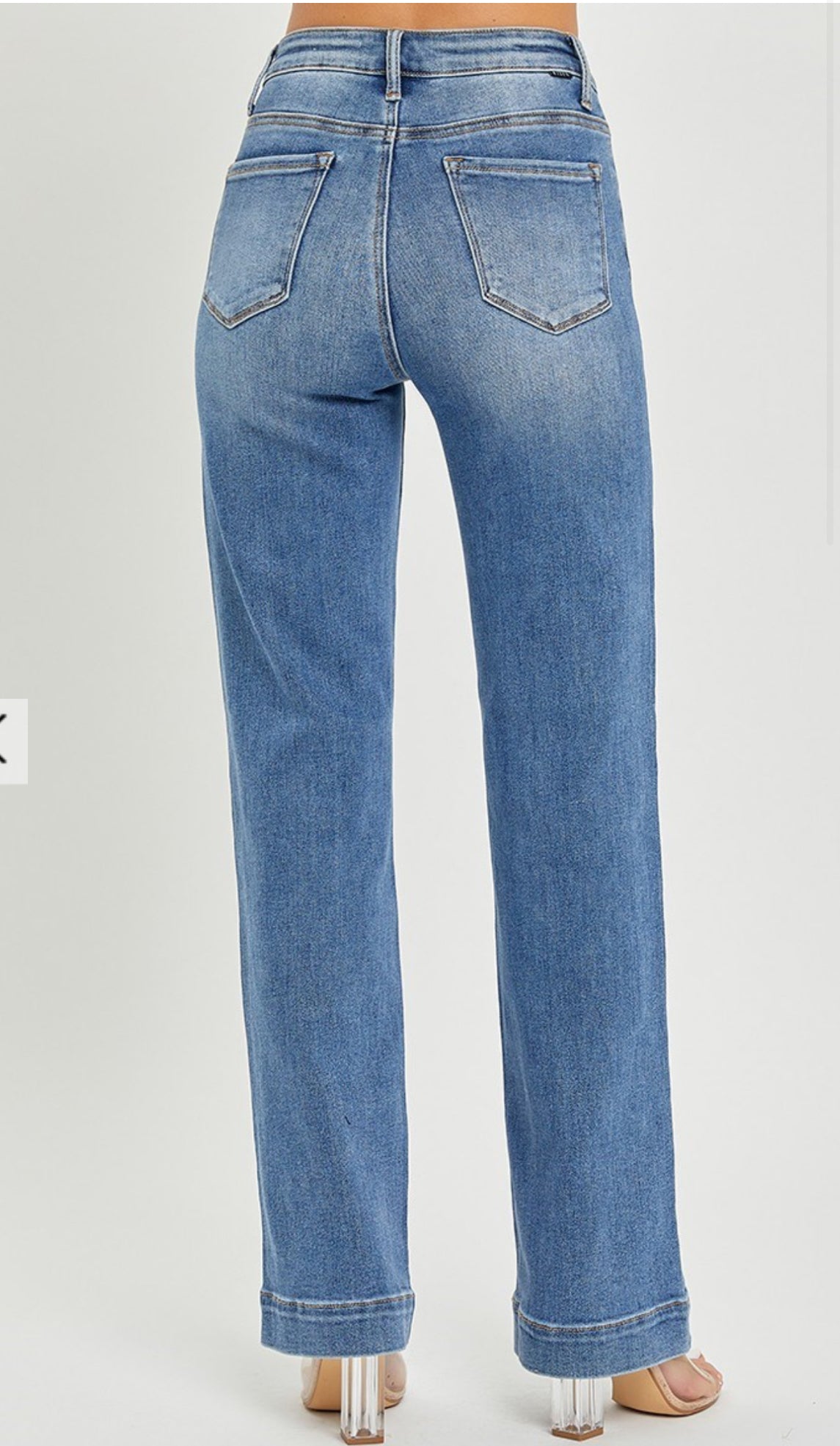 RISEN High Rise Straight Jeans