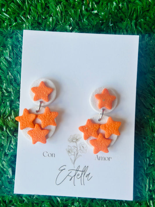 Clay Tri Star Earrings
