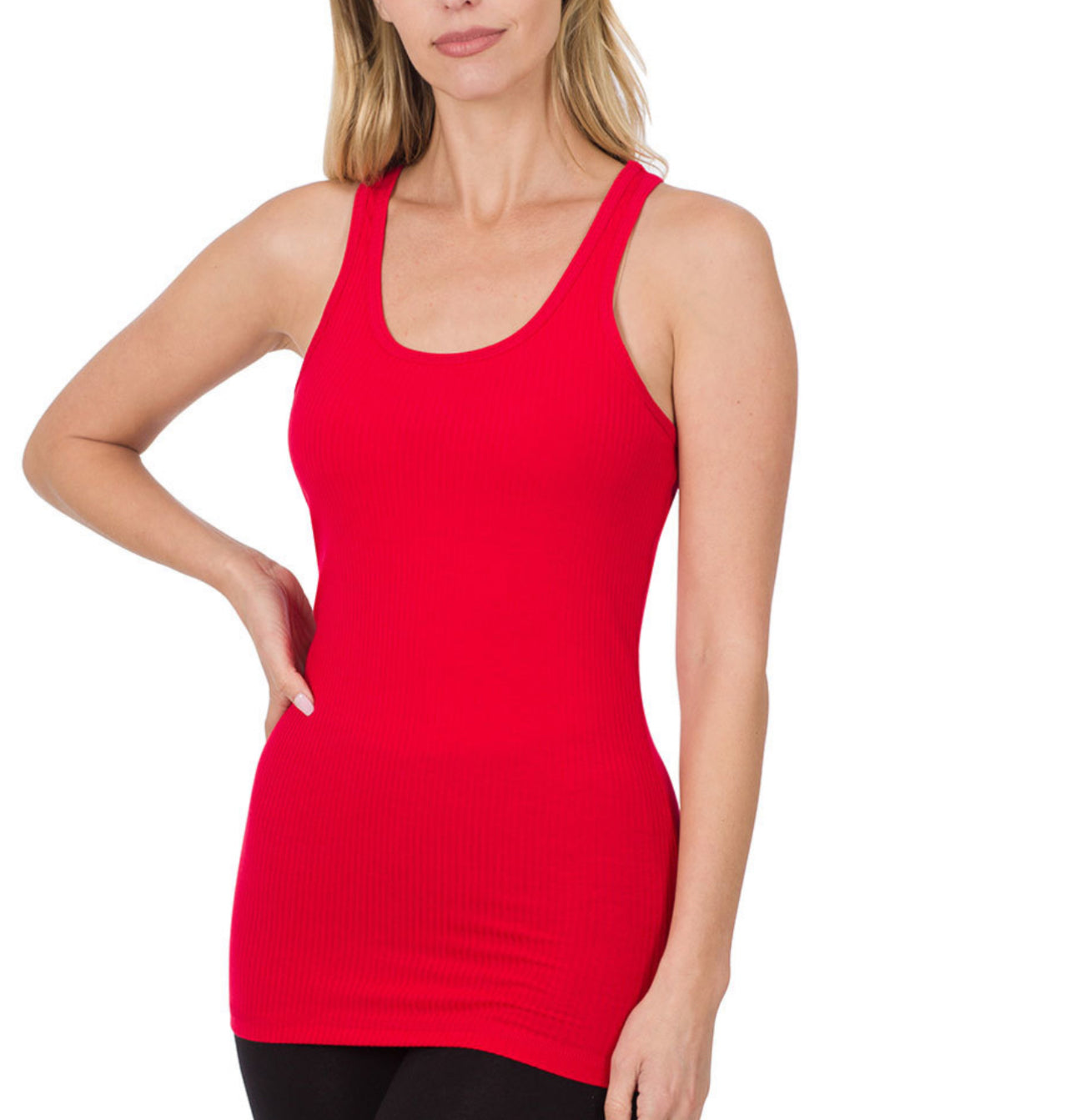 Ribbed Racerback Tank Top