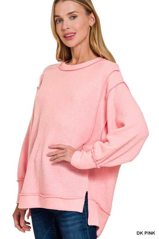 Brushed Melange Oversized Sweater