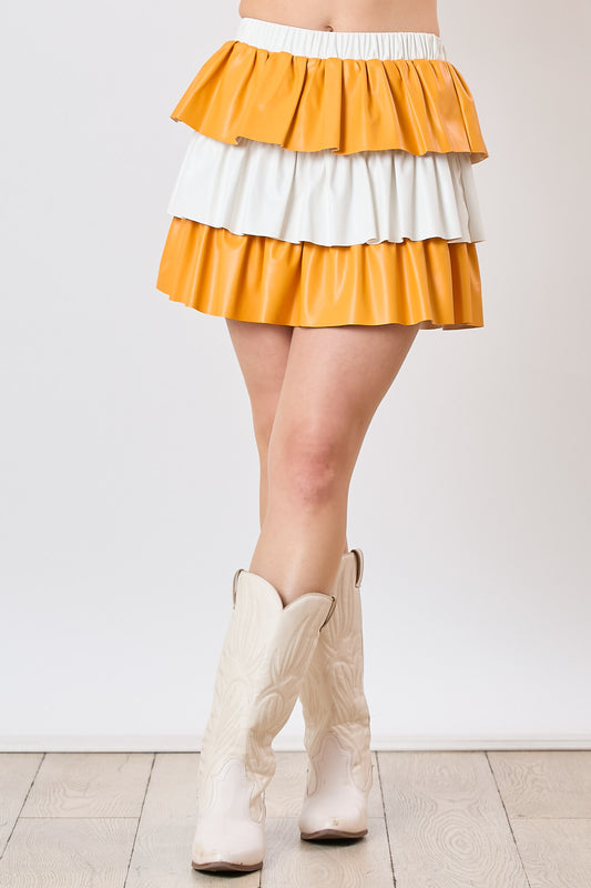 Faux Leather Mini Skirt