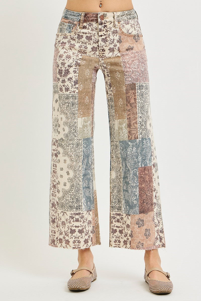 RISEN Patchwork High Rise Pants