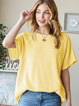 Solid Urban Ribbed Top