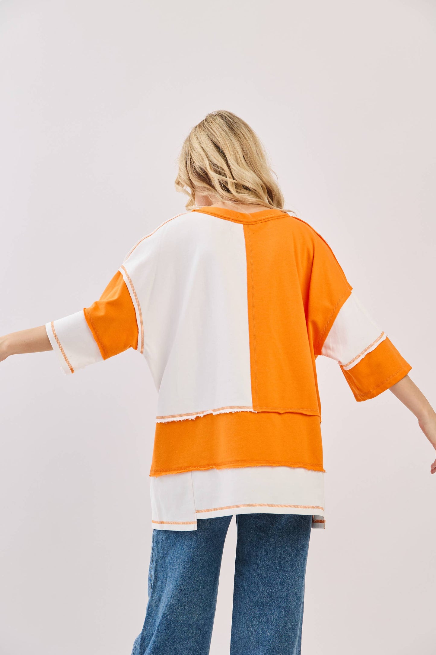 Oversized Color Block Gameday Tee