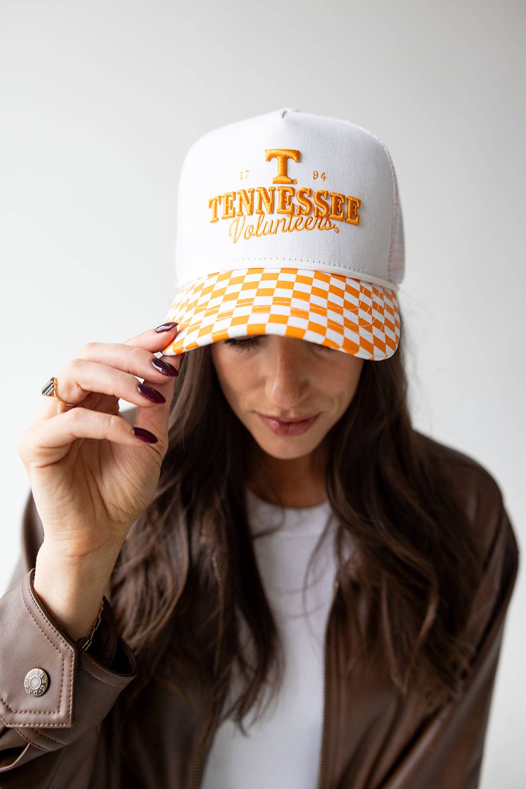 Tennessee Albon Checkered Canvas Trucker Hat
