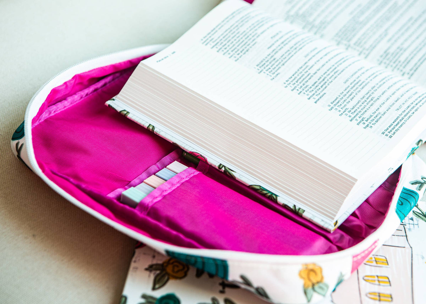 Church Floral Bible Cover