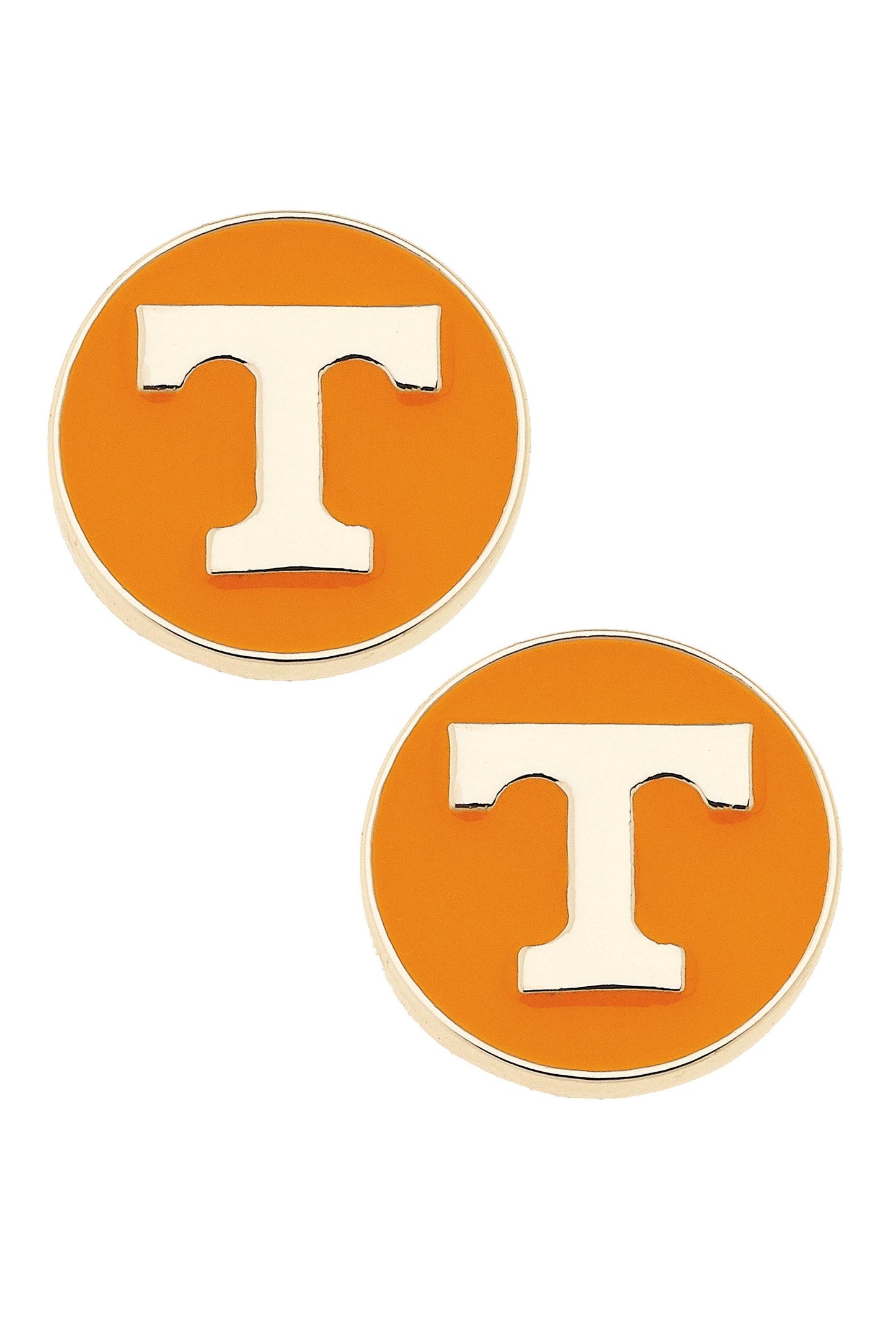 Tennessee Vols Logo Circle Stud Earrings
