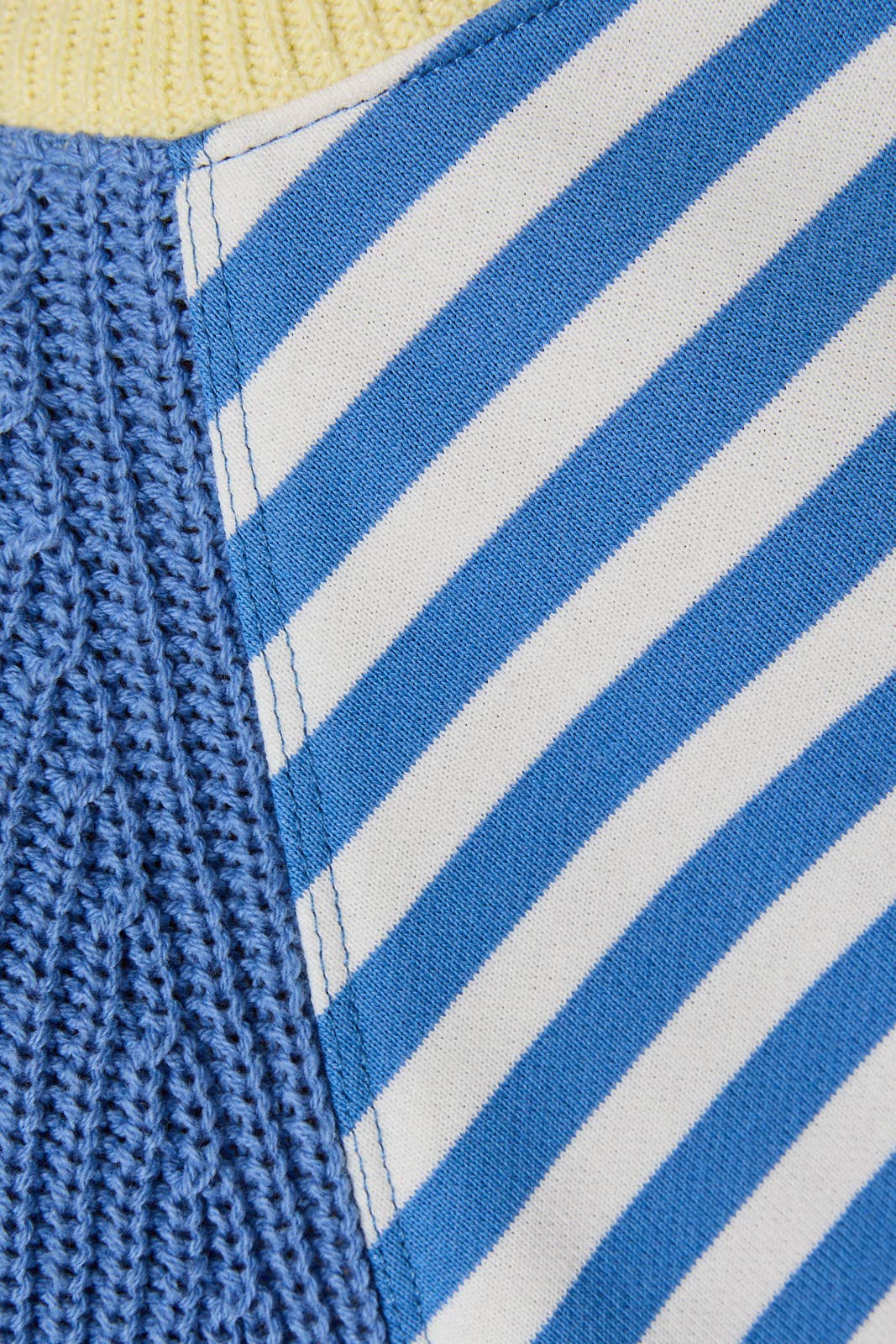 STRIPE PULLOVER WITH SWEATER SLEEVES