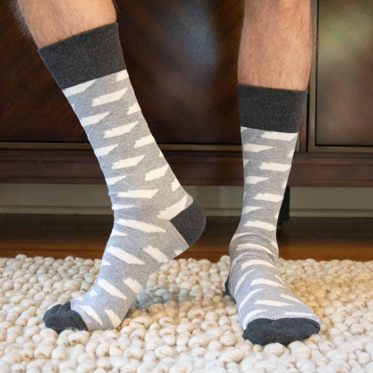Men's Tennessee Socks Gray/White One Size