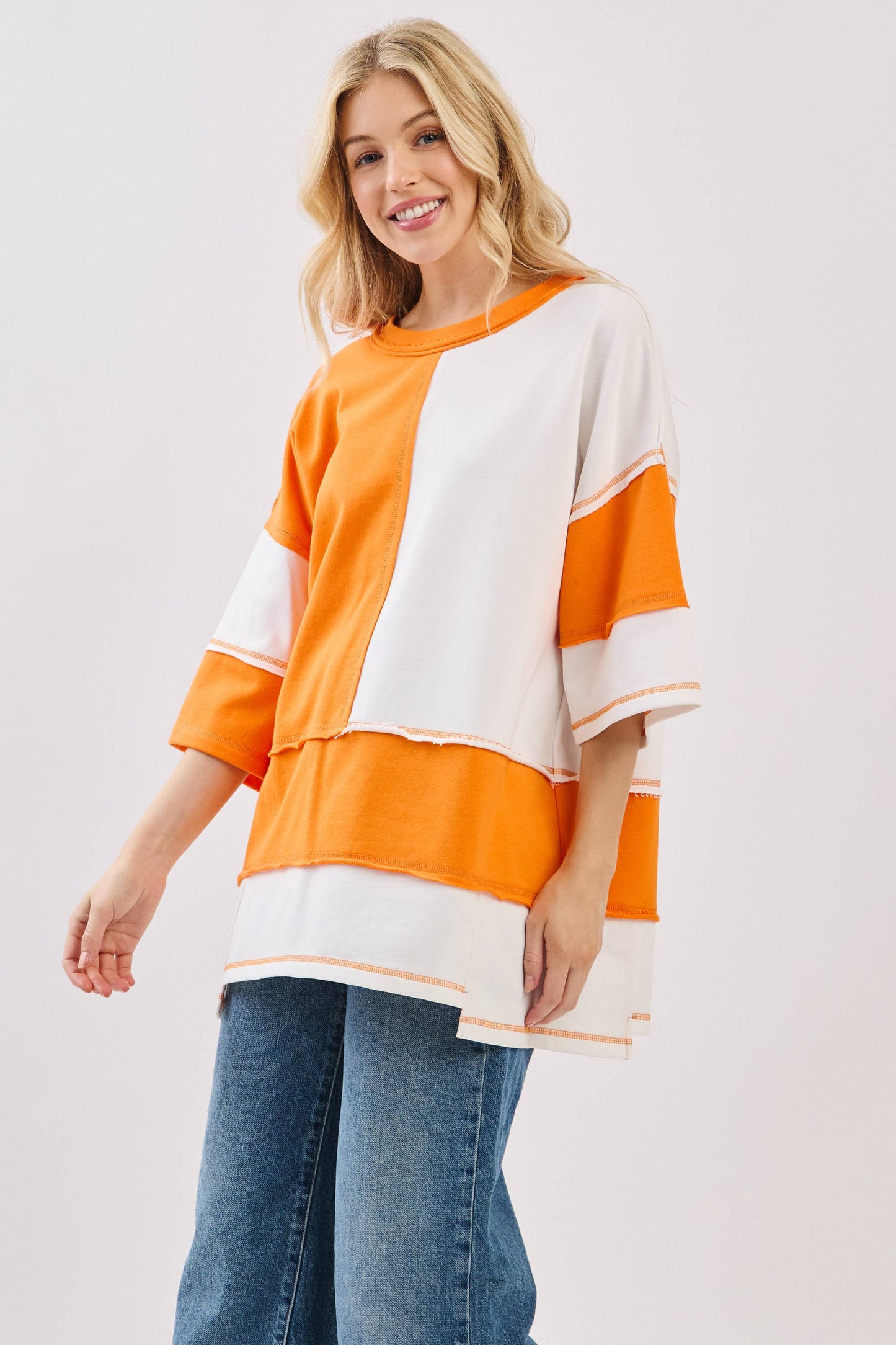 Oversized Color Block Gameday Tee