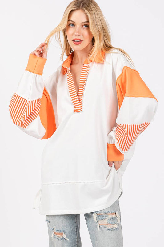 Varsity Stripe Game Day Pullover