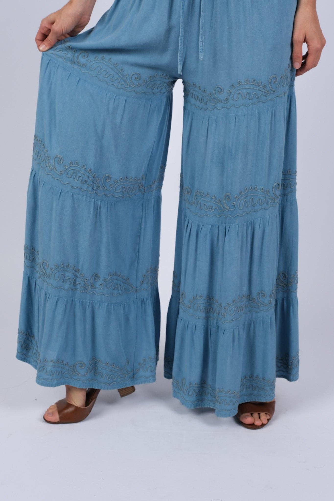Embroidered Artisan Blue Pants