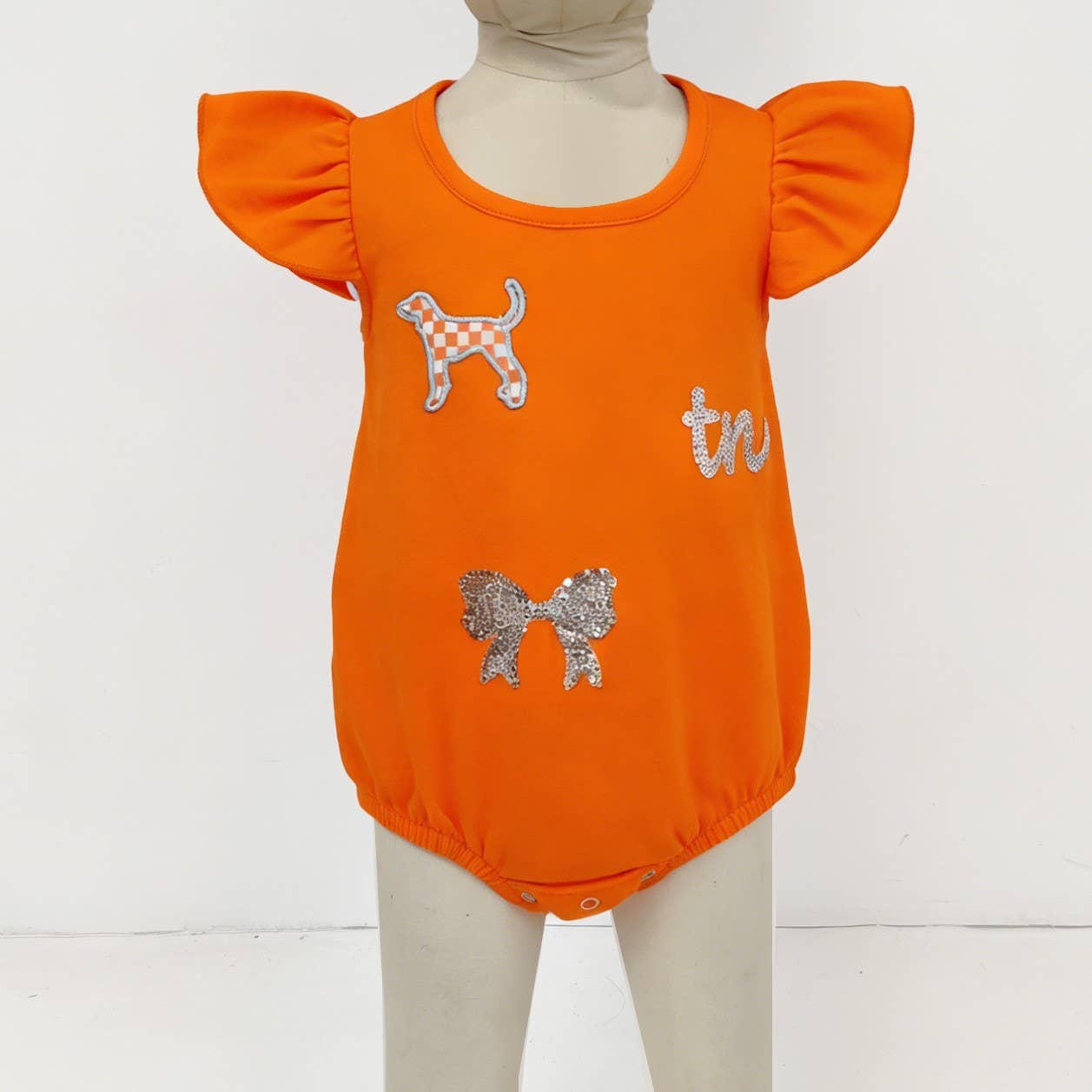 Tennessee Silver Sequin Baby Romper