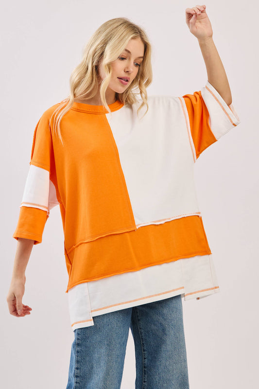 Oversized Color Block Gameday Tee