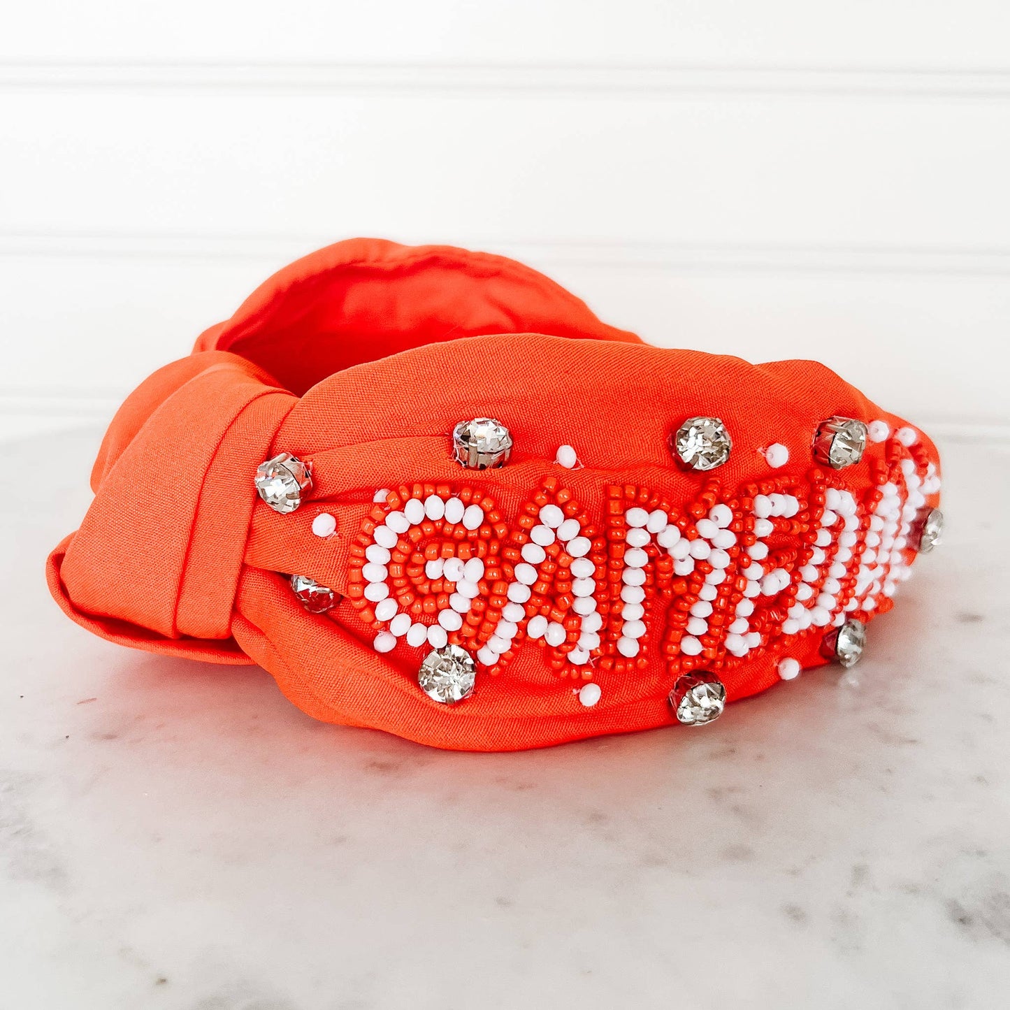 Orange/White Gameday headband
