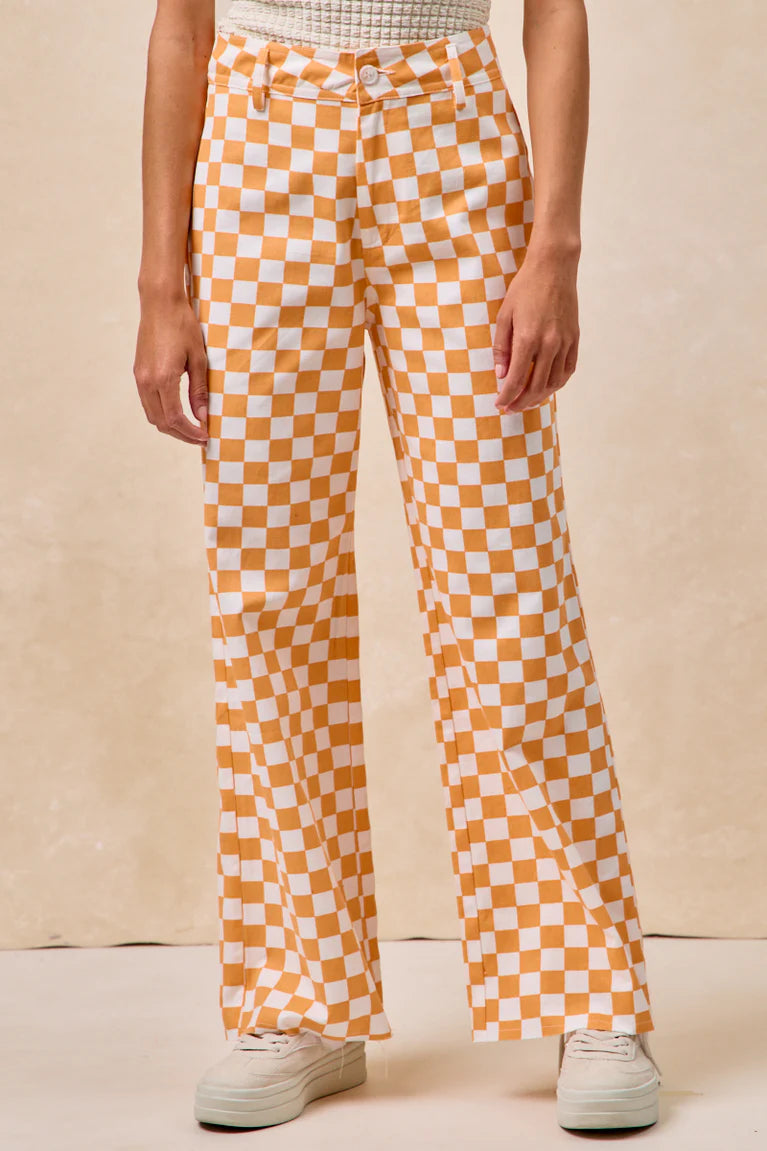 GAMEDAY THEME PLAID PRINTED PANTS