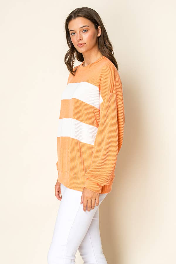 Ribbed ColorBlock Gameday Sweater