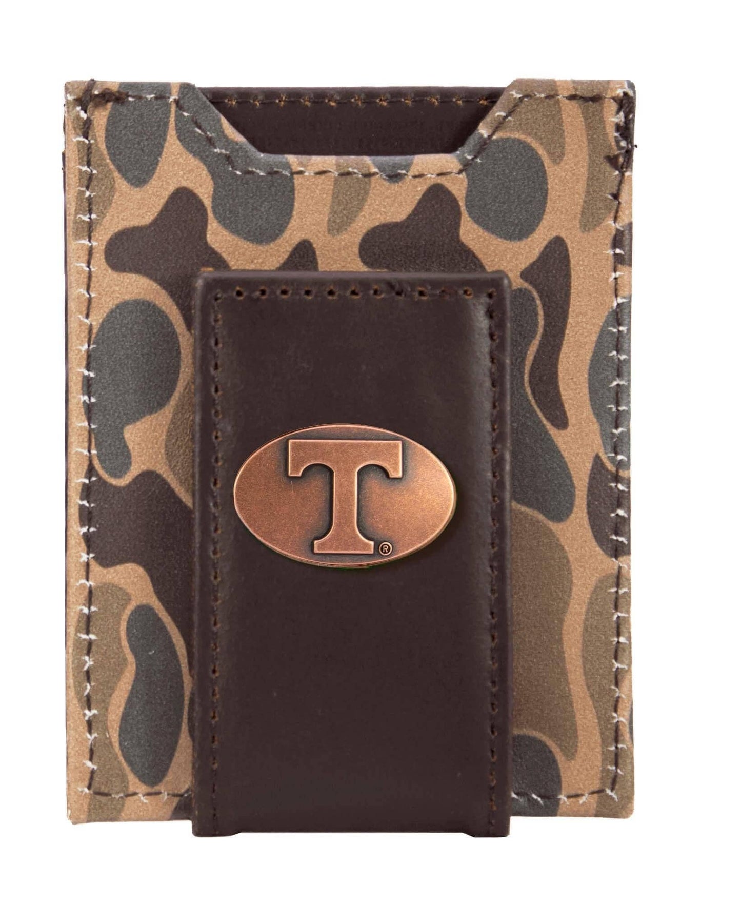 Tennessee Vols Magnetic Old School Camo Leather Wallet.