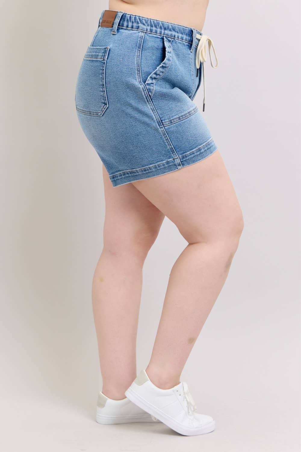 JUDY BLUE HW Vintage Wash Jogger Shorts